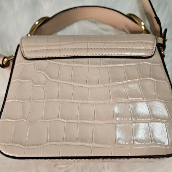 SOLD Chloe Mini C Croc Embossed Calf Skin Leather in Pink Authenticated - Picture 15 of 16